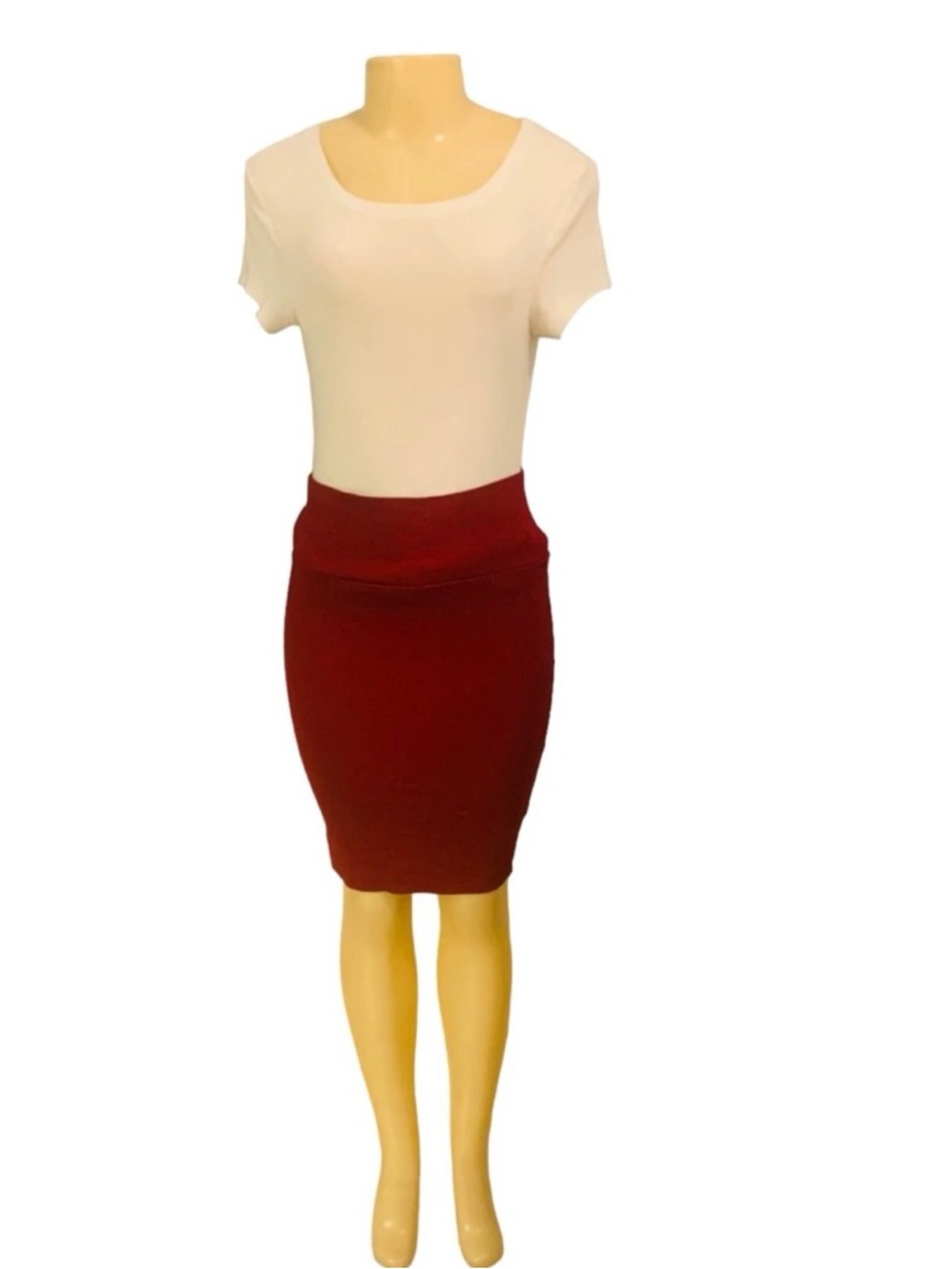 Sensational Sz M Women Pencil Skirt Red